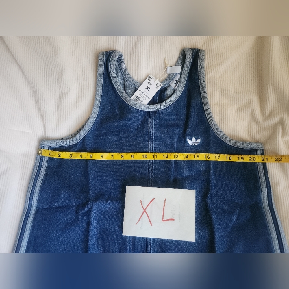 Adidas Women's Denim Tank Dress Indigo Denim 100 Cotton Nwt - Picture 11 of 16